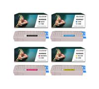 EVOKE 4x Toner per stampante OKI C532 | C532DN C542DN MC563DN MC573DN Set CMYK Compatibile con: C 532 DN C Kit di colori