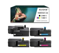 EVOKE 4x Toner per stampante Xerox Phaser Workcentre 6000 6010 6015 Set CMYK Compatibile con: Phaser WORKC Kit di colori