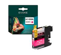 EVOKE Inchiostro per stampante Brother 125XM Magenta | 15 ml | 1200 pagine Compatibile con: MFC-J6520DW MF rosso (magenta)