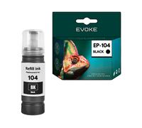 EVOKE Inchiostro per stampante Epson 104B | 70 ml | 4840 pagine | C13T00P140 / T104 nero