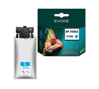 EVOKE Inchiostro per stampante Epson T01D2 Ciano (cyan) | 220 ml | 20000 pagine Compatibile con: WF-C529R blu (ciano)