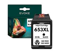 EVOKE Inchiostro per stampante HP 653 Nero 1200 pagine 20 ml Compatibile con: DESKJET INK ADVANTAGE 1275 2 nero