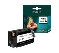 EVOKE Inchiostro per stampante HP 711B Nero (black) | 75 ml | 980 pagine | CZ129A Compatibile con: designj nero