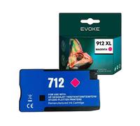 EVOKE Inchiostro per stampante HP 712 Magenta | 29 ml | 3ED68A Compatibile con: DesignJet T210 T230 T250 T rosso (magenta)