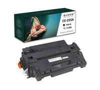 EVOKE Toner per stampante HP CE-255A Nero | 6000 pagine | CE255A 55A Compatibile con: Laserjet P3010 P3015 nero