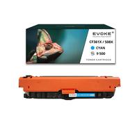 EVOKE Toner per stampante HP CF361X Ciano | 9500 pagine | 508X Compatibile con: M552dn M553 M553dn M553n M blu (ciano)