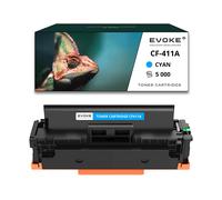 EVOKE Toner per stampante HP CF411X / Canon CRG046H Ciano | 5000 pagine Compatibile con: M452dn M452dw M47 blu (ciano)