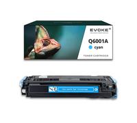 EVOKE Toner per stampante HP Q6001A Ciano | 2000 pagine Compatibile con: Color Laserjet 1600 2600 2605 CM1 blu (ciano)
