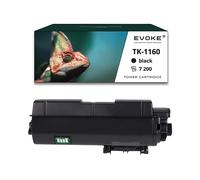 EVOKE Toner per stampante Kyocera TK-1160 Nero | 7200 pagine | TK1160 Compatibile con: ECOSYS P2040DN P204 nero