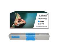EVOKE Toner per stampante OKI C332 Ciano | 3000 pagine | 46508711 Compatibile con: C 332 DN 332 DNw MC 332 blu (ciano)