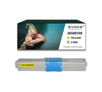 EVOKE Toner per stampante OKI C332 Giallo | 3000 pagine | 46508709 Compatibile con: C 332 DN 332 DNw MC 33 giallo