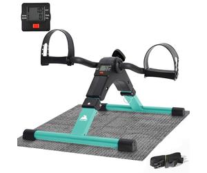 EVOLAND Mini Cyclette da Casa, Esercitatori Pedaliera Cyclette Fitness per Braccia e Gambe Pedaliera Regolabile Digitale Mani e Piedi Pedale con LCD Display