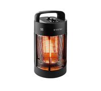 Evolar EVO-HD35 - Riscaldatore a infrarossi con oscillazione a 360°, radiatore di calore per terrazza, balcone, riscaldamento da pavimento con protezione contro il ribaltamento - 350/700 W - Nero
