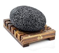 Evolatree Pietra Pomice Naturale per Piedi con Vassoio Saponetta - Scrubber vulcanico per la rimozione dei calli per la pelle morta, kit di strumenti per pedicure per talloni lisci, cura dei piedi