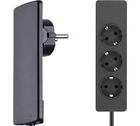 EVOline 151000156100 Multipresa 3 scomparti Nero Schuko 1 pz.