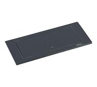 EVOline 159271005300 Backflip, 2 Pezzi. Presa Schuko, 1 Pezzo. Caricatore USB, Opaco, Nero Matte, schwarz matt lackiert