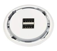 EVOline 159280002800 One - Caricatore USB a 2 ingressi, colore bianco, DM 59 mm