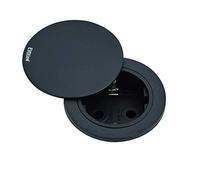 Presa VDE ad incasso con coperchio rotante Nera EVOline One