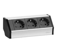 EVOline 159360001300 Multipresa 3 scomparti Nero, Argento Schuko 1 pz.