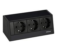 EVOline 159800014900 Presa R-Dock 3 x Schuko Nero