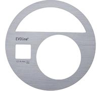 EVOline 159909128000 Pannello Decorativo Circle80, Effetto Acciaio Inox