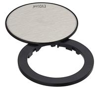 EVOline 159909280700 One - Anello di copertura con coperchio girevole, in acciaio INOX, colore: Nero