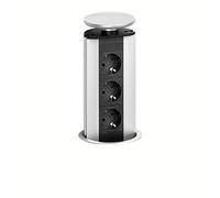 EVOline 93100001 - Torre a 3 prese, colore: Nero/Argento