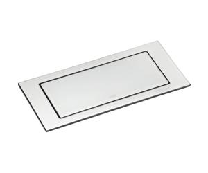 EVOline Backflip - Presa a scomparsa a 2 prese con caricatore USB-C, plastica/vetro, bianco opaco