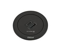 Evoline® One Doppio USB C, Elemento Presa, Anello Nero