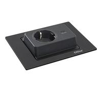 EVOline Spin, 1 scatola Schuko, caricatore USB-C nero opaco