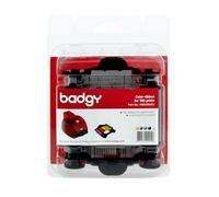Evolis Ribbon & Cleaning Kit badgy 100p nastro per stampante 100 pagine Nero, Blu, Rosa, Bianco, Giallo