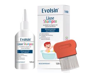 Evolsin - Shampoo pidocchi con pettine pidocchi e lendini per adulti e