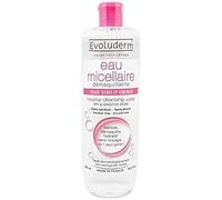 EVOLUDERM - Acqua micellare struccante Pelle secca e sensibile - 500 ml - 93% di origine naturale - Vegan - Fabbricazione francese