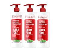 EVOLUDERM - Latte Esfoliante Ultra Forte - 3 x 500 ml - Schiarente, Anti Macchie, Idratante - Per il Viso - Fabbricazione Francese, Formula Vegana