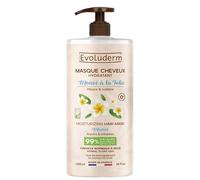 EVOLUDERM - Maschera per capelli idratante Monoi alla Follia - 1000 ml - 99% di origine naturale - Vegan - Fabbricazione francese