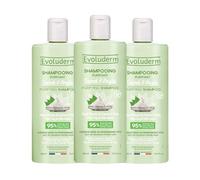EVOLUDERM - Shampoo Purificante Rituale d'Argilla - 400 ml - 96% di origine naturale - Vegan - Fabbricazione francese - Confezione da 3 x 400 ml