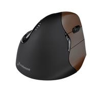 Evoluent VerticalMouse 4 Mano destra Ottico RF Wireless Nero Marrone VM4SW