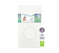 Evolur Coco, Comfort Lite Plus - Materasso per culla e bambini in fibra naturale infusa di rame, impermeabile, certificato Green Guard Gold, sfoderabile, 1,5 m, rivestimento in schiuma per una