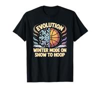 Evolution Basket Winter Mode Snow Hoop Sport Stagione Tee Maglietta