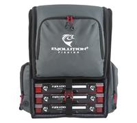 Evolution Fishing Largemouth 3.0 Tackle - Zaino modulare in attesa di brevetto, porta canna, zaino da pesca resistente, include vassoi Quiklatch Tackle