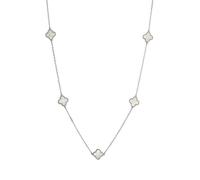 Evolution group Beautiful silver Collana Four-leaf clover con mother-of-pearl 12150.1