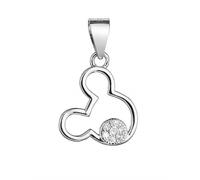 Evolution Group Ciondolo Topolino In Argento Con Zirconi 14012.1