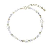 Evolution group Gold-plated Bracciale con pearls and howlites 13113.1