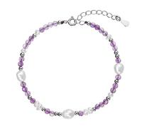 Evolution group Silver Bracciale con pearls and amethysts 13113.3