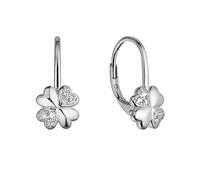 Evolution group Silver drop Orecchini con four-leaf clovers 11502.1