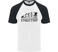 Evolution Of A Musica Dj Djing Vinile Ponti Uomo S/S Baseball T-Shirt