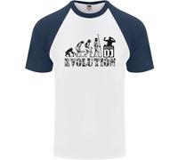 Evolution Of A Musica Dj Djing Vinile Ponti Uomo S/S Baseball T-Shirt