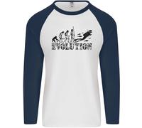 Evolution Of A Scuba Diver Immersione Divertente Uomo L/S Baseball T-Shirt