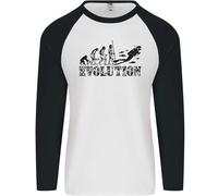 Evolution Of A Scuba Diver Immersione Divertente Uomo L/S Baseball T-Shirt