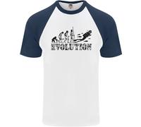 Evolution Of A Scuba Diver Immersione Divertente Uomo S/S Baseball T-Shirt